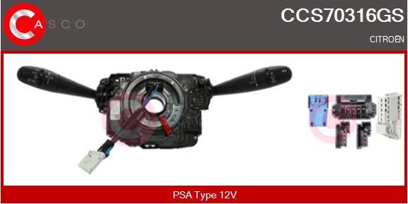 Casco CCS70316GS - Вимикач на рульовій колонці autocars.com.ua