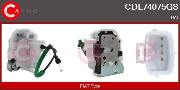 Casco CDL74075GS - Замок двері autocars.com.ua