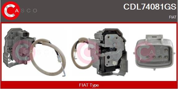 Casco CDL74081GS - Замок двері autocars.com.ua