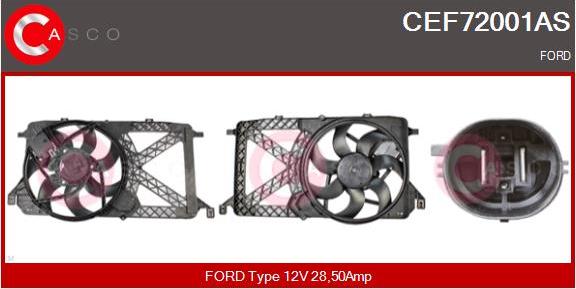 Casco CEF72001AS - Електродвигун, вентилятор радіатора autocars.com.ua