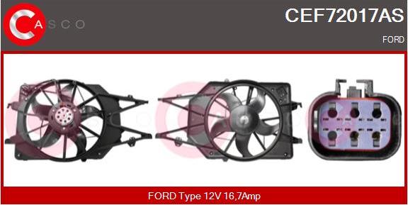 Casco CEF72017AS - Електродвигун, вентилятор радіатора autocars.com.ua