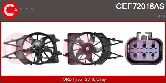 Casco CEF72018AS - Електродвигун, вентилятор радіатора autocars.com.ua