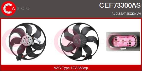Casco CEF73300AS - Вентилятор, охлаждение двигателя avtokuzovplus.com.ua