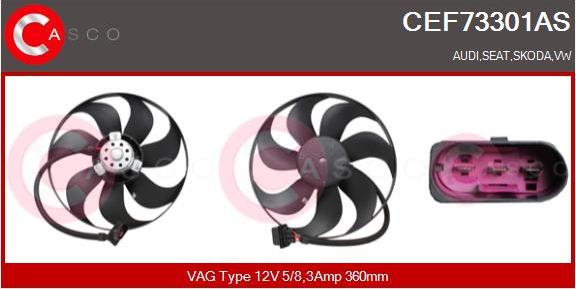 Casco CEF73301AS - Вентилятор, охлаждение двигателя avtokuzovplus.com.ua