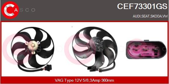 Casco CEF73301GS - Вентилятор, охолодження двигуна autocars.com.ua