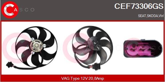 Casco CEF73306GS - Вентилятор, охлаждение двигателя autodnr.net