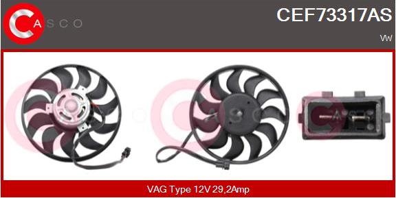 Casco CEF73317AS - Вентилятор, охлаждение двигателя autodnr.net