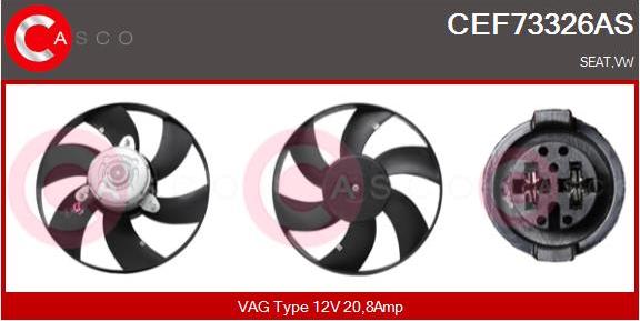 Casco CEF73326AS - Вентилятор, охлаждение двигателя avtokuzovplus.com.ua