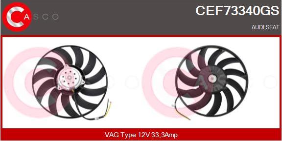 Casco CEF73340GS - Вентилятор, охолодження двигуна autocars.com.ua