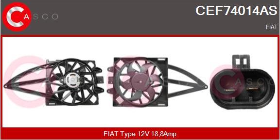 Casco CEF74014AS - Электродвигатель, вентилятор радиатора avtokuzovplus.com.ua