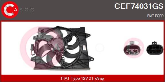 Casco CEF74031GS - Электродвигатель, вентилятор радиатора avtokuzovplus.com.ua
