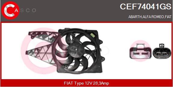 Casco CEF74041GS - Электродвигатель, вентилятор радиатора autodnr.net
