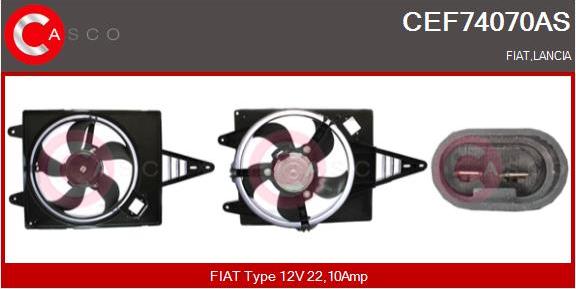 Casco CEF74070AS - Електродвигун, вентилятор радіатора autocars.com.ua