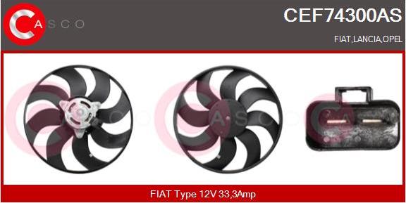 Casco CEF74300AS - Вентилятор, охлаждение двигателя autodnr.net