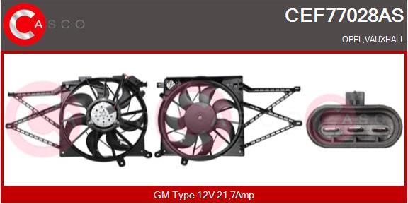 Casco CEF77028AS - Электродвигатель, вентилятор радиатора autodnr.net