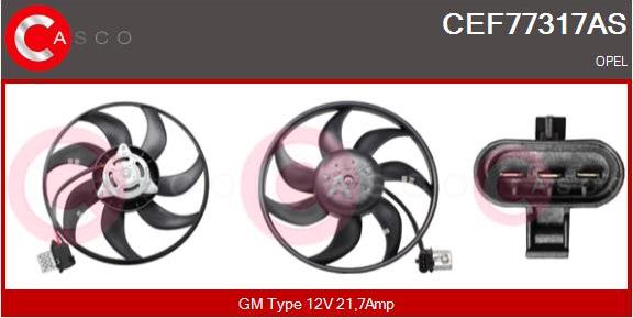 Casco CEF77317AS - Вентилятор, охлаждение двигателя autodnr.net