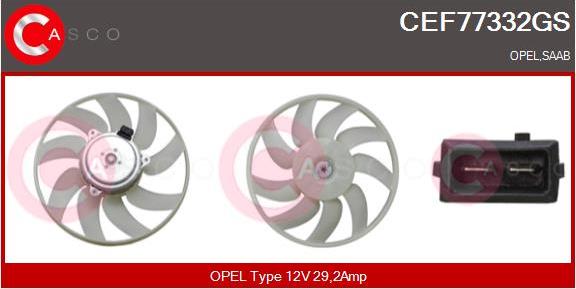 Casco CEF77332GS - Вентилятор, охлаждение двигателя autodnr.net