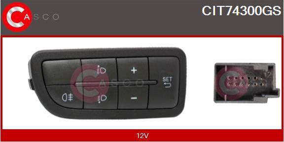 Casco CIT74300GS - Регулювальний елемент, регулювання кута нахилу фар autocars.com.ua