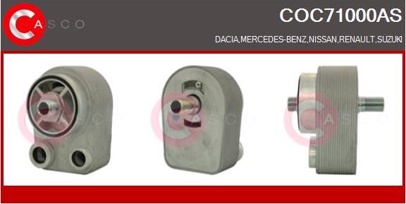 Casco COC71000AS - Масляний радіатор, рухове масло autocars.com.ua