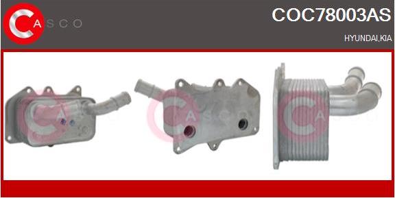 Casco COC78003AS - Масляний радіатор, рухове масло autocars.com.ua
