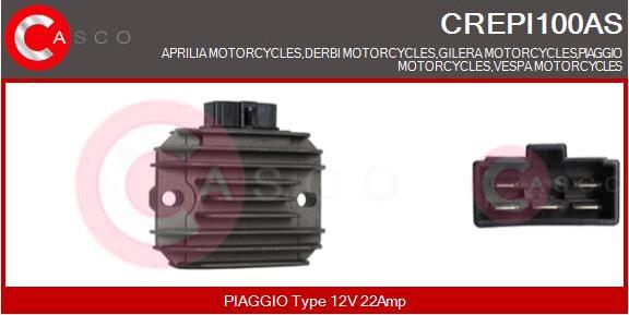 Casco CREPI100AS - Регулятор напруги генератора autocars.com.ua