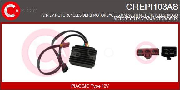 Casco CREPI103AS - Регулятор напруги генератора autocars.com.ua