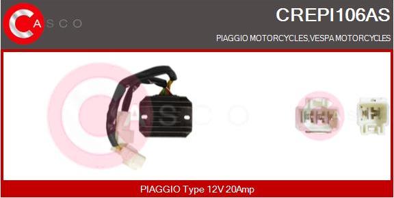 Casco CREPI106AS - Регулятор напруги генератора autocars.com.ua