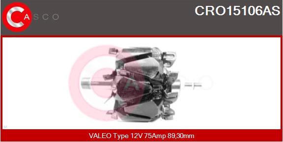 Casco CRO15106AS - Ротор, генератор autocars.com.ua