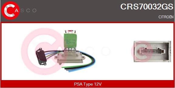 Casco CRS70032GS - Опір, реле, вентилятор салону autocars.com.ua