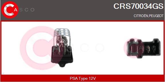 Casco CRS70034GS - Сопротивление, реле, вентилятор салона autodnr.net
