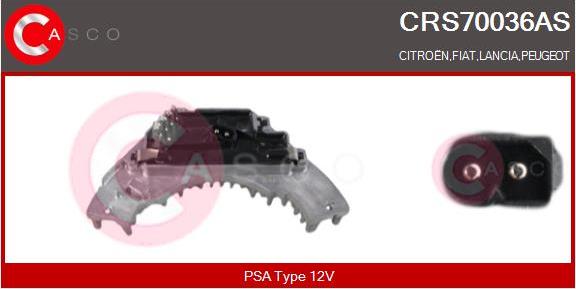 Casco CRS70036AS - Опір, реле, вентилятор салону autocars.com.ua