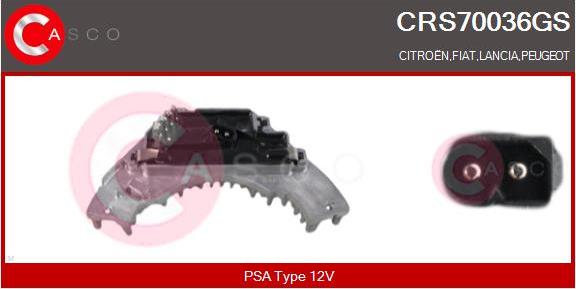 Casco CRS70036GS - Опір, реле, вентилятор салону autocars.com.ua