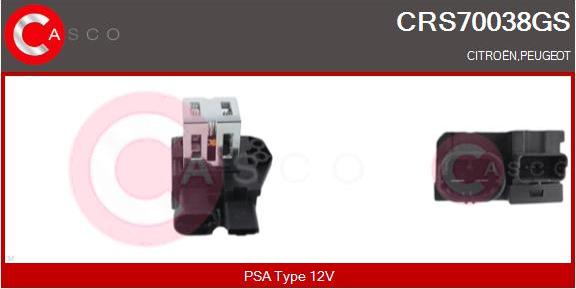 Casco CRS70038GS - Додатковий резистор, електромотор - вентилятор радіатора autocars.com.ua