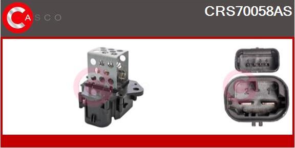 Casco CRS70058AS - Додатковий резистор, електромотор - вентилятор радіатора autocars.com.ua
