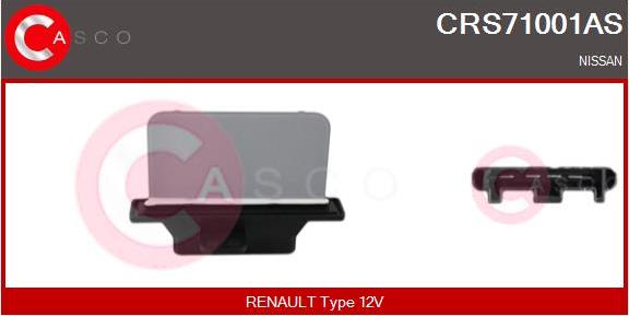 Casco CRS71001AS - Опір, реле, вентилятор салону autocars.com.ua