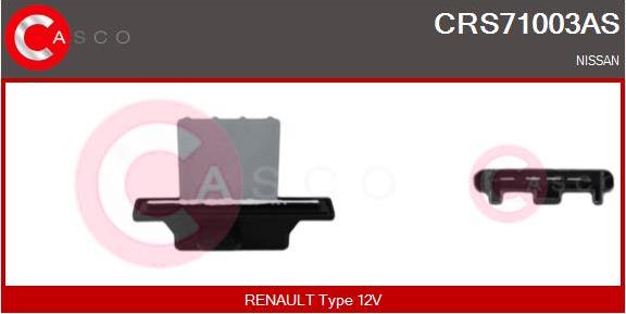 Casco CRS71003AS - Опір, реле, вентилятор салону autocars.com.ua