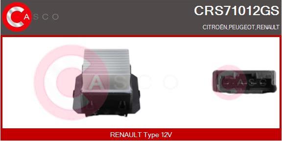 Casco CRS71012GS - Опір, реле, вентилятор салону autocars.com.ua