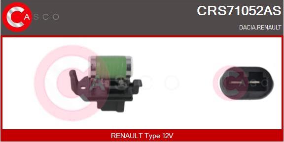 Casco CRS71052AS - Додатковий резистор, електромотор - вентилятор радіатора autocars.com.ua