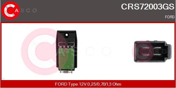 Casco CRS72003GS - Опір, реле, вентилятор салону autocars.com.ua
