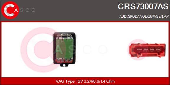 Casco CRS73007AS - Опір, реле, вентилятор салону autocars.com.ua