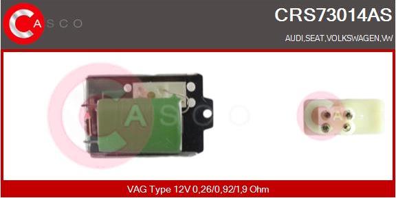 Casco CRS73014AS - Опір, реле, вентилятор салону autocars.com.ua