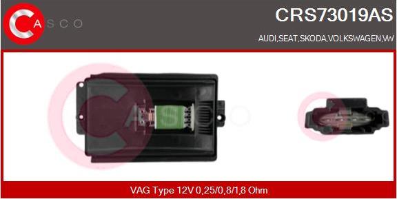 Casco CRS73019AS - Опір, реле, вентилятор салону autocars.com.ua