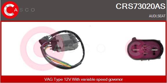 Casco CRS73020AS - Додатковий резистор, електромотор - вентилятор радіатора autocars.com.ua
