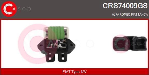 Casco CRS74009GS - Додатковий резистор, електромотор - вентилятор радіатора autocars.com.ua