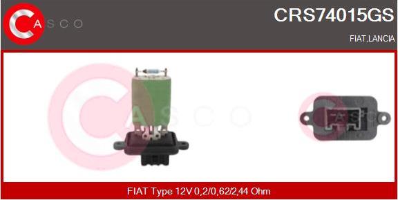 Casco CRS74015GS - Опір, реле, вентилятор салону autocars.com.ua