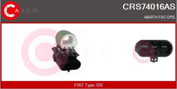 Casco CRS74016AS - Додатковий резистор, електромотор - вентилятор радіатора autocars.com.ua
