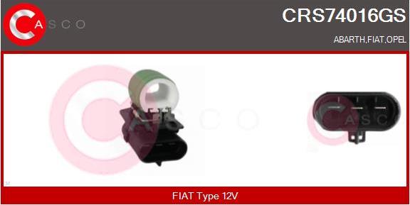 Casco CRS74016GS - Додатковий резистор, електромотор - вентилятор радіатора autocars.com.ua