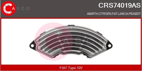 Casco CRS74019AS - Опір, реле, вентилятор салону autocars.com.ua