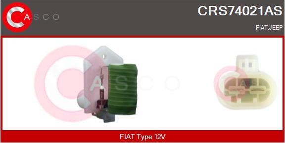 Casco CRS74021AS - Додатковий резистор, електромотор - вентилятор радіатора autocars.com.ua