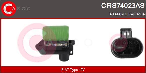 Casco CRS74023AS - Додатковий резистор, електромотор - вентилятор радіатора autocars.com.ua